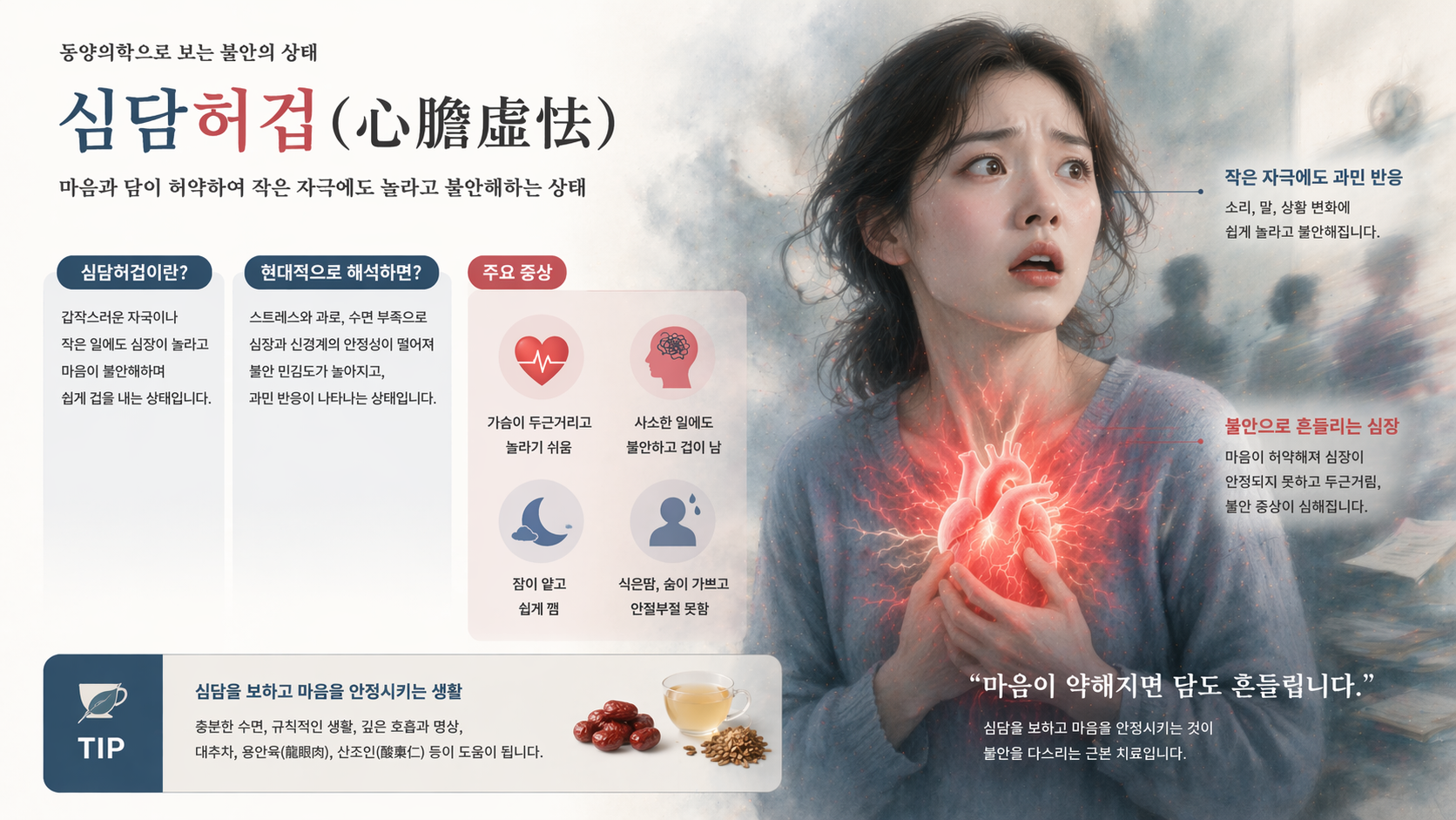 공황장애의 심담허겁 병리를 설명하는 이미지