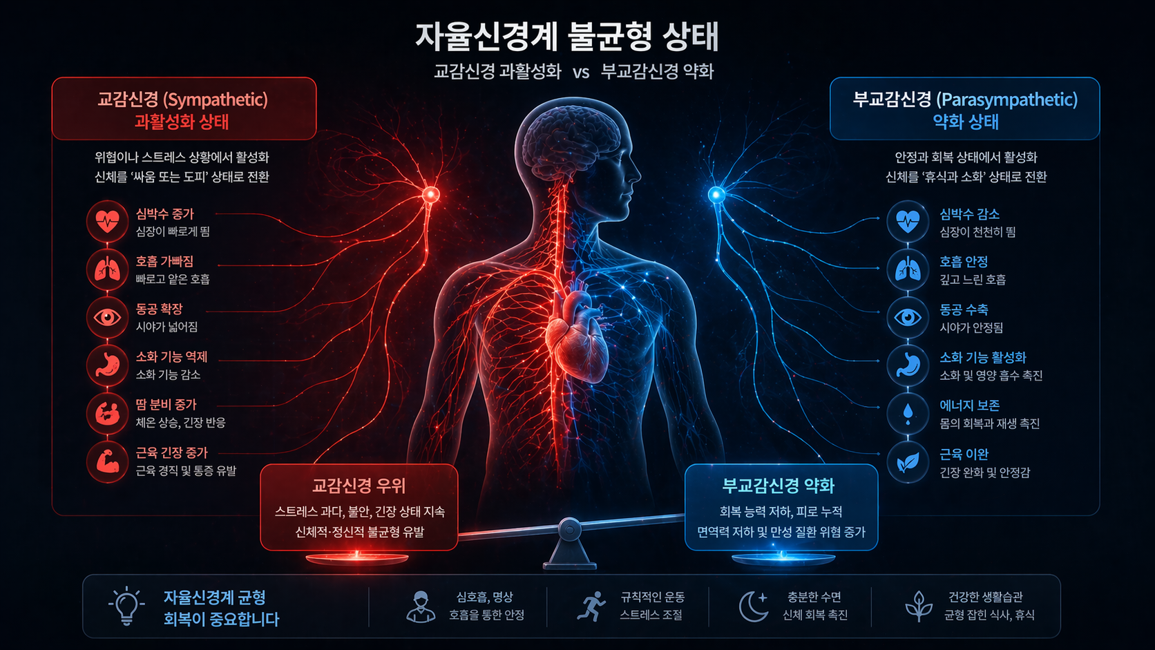 공황장애 호흡과 자율신경 불균형 이미지