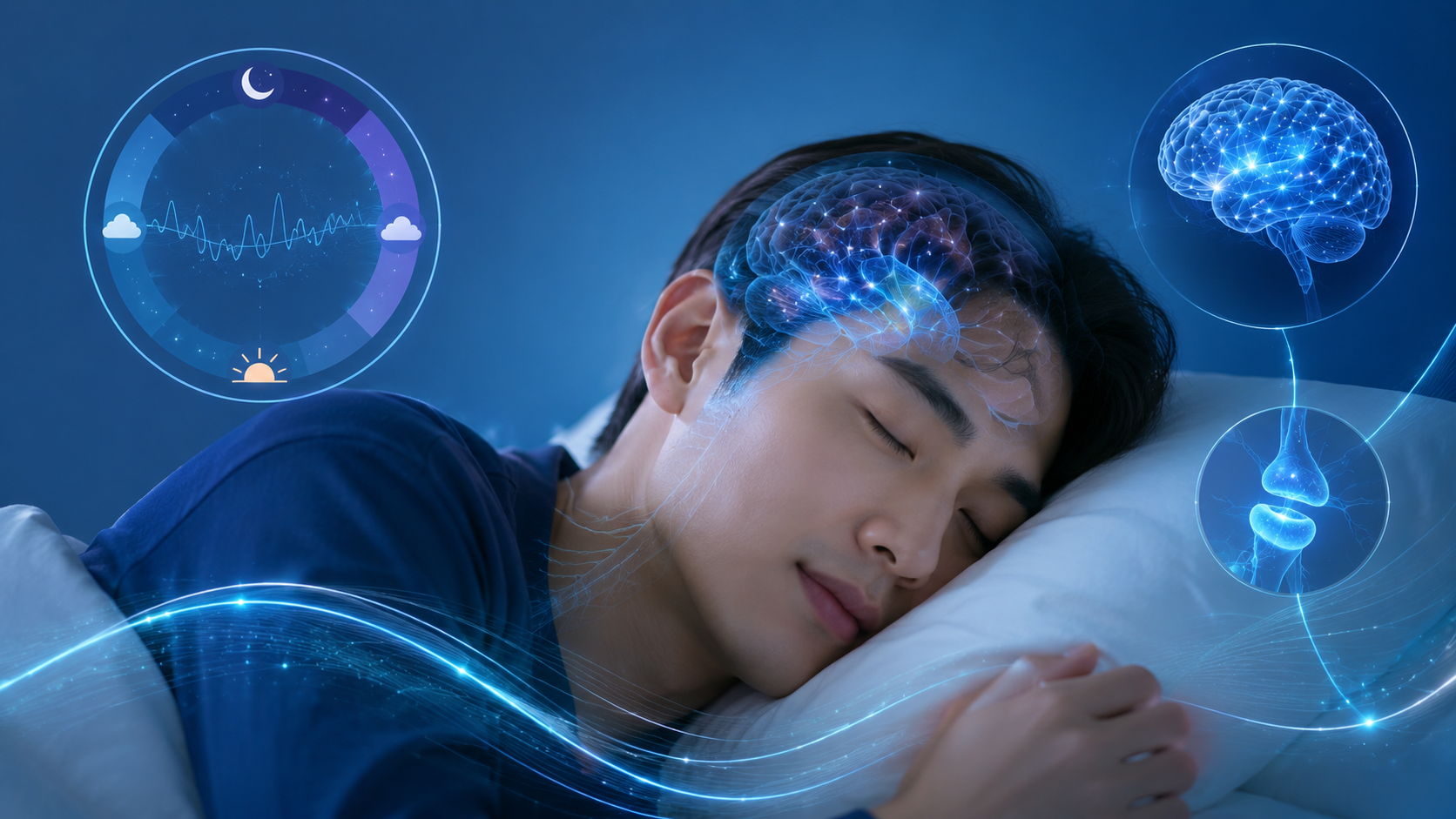 불면증 자율신경계와 뇌 신경계 균형 이미지