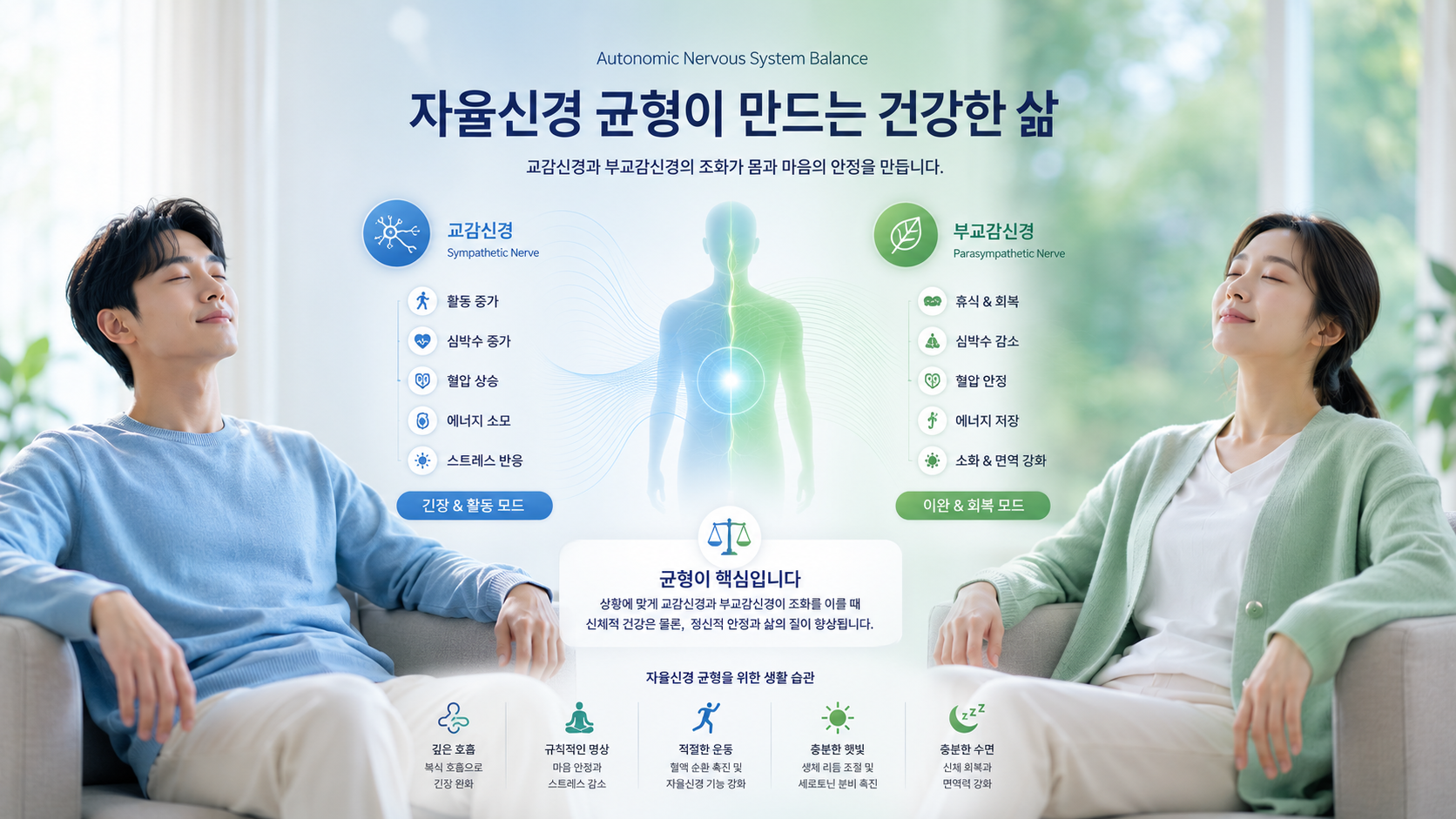 불면증 각성 시스템과 자율신경계 균형 이미지