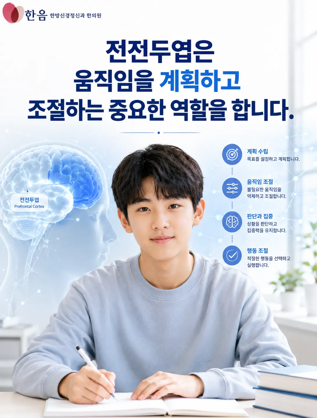 전전두엽의 운동 조절 기능을 표현한 한국인 청소년 이미지