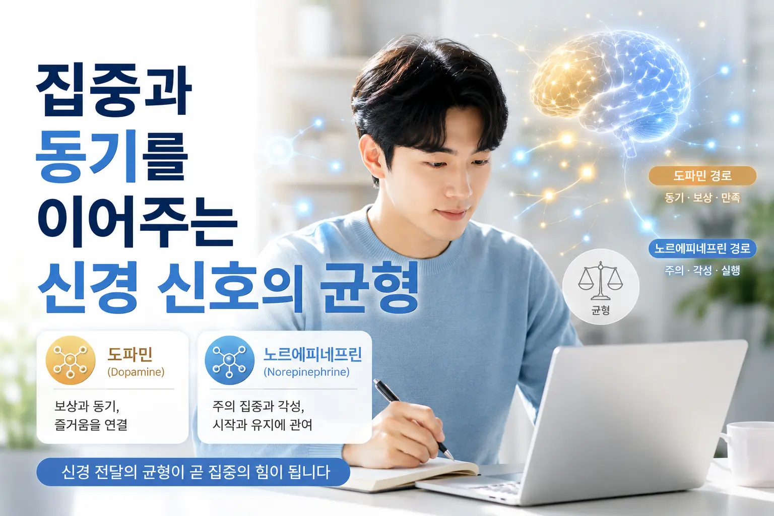 ADHD 신경기전의 도파민과 노르에피네프린 신경전달 조절을 표현한 한국인 모델