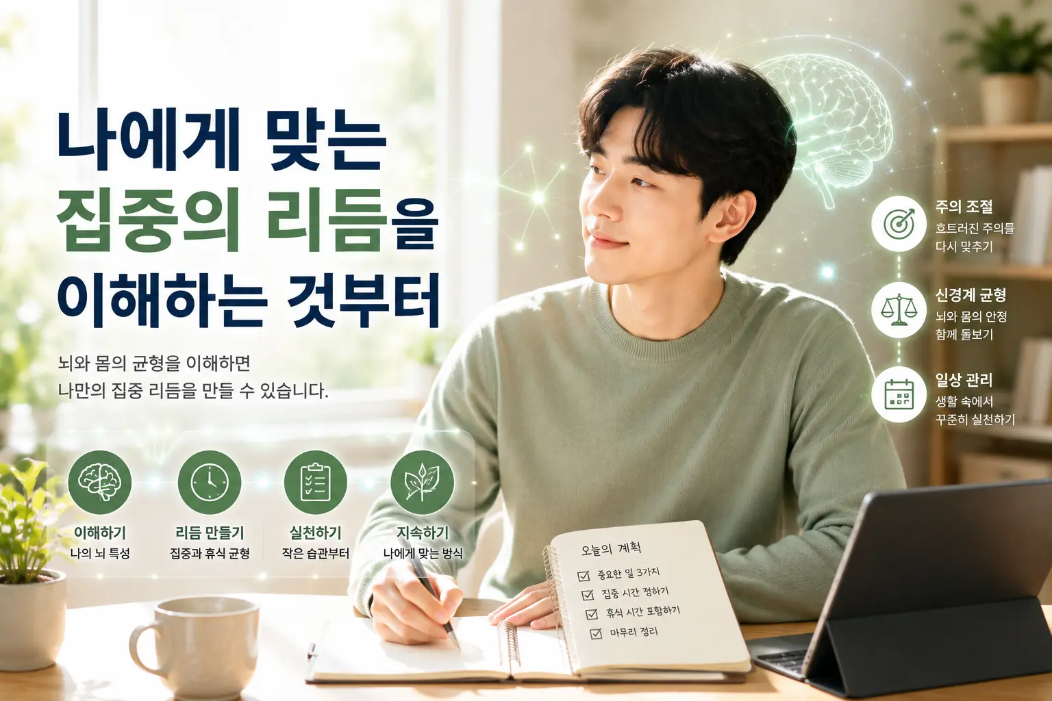 ADHD 신경기전과 주의 조절 및 신경계 균형을 일상에서 표현한 한국인 성인