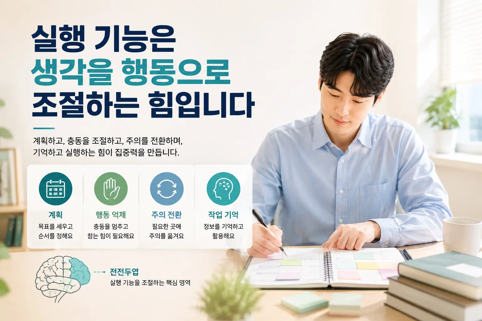 ADHD 실행 기능의 계획 행동 억제 주의 전환 작업 기억을 표현한 한국인 성인 이미지