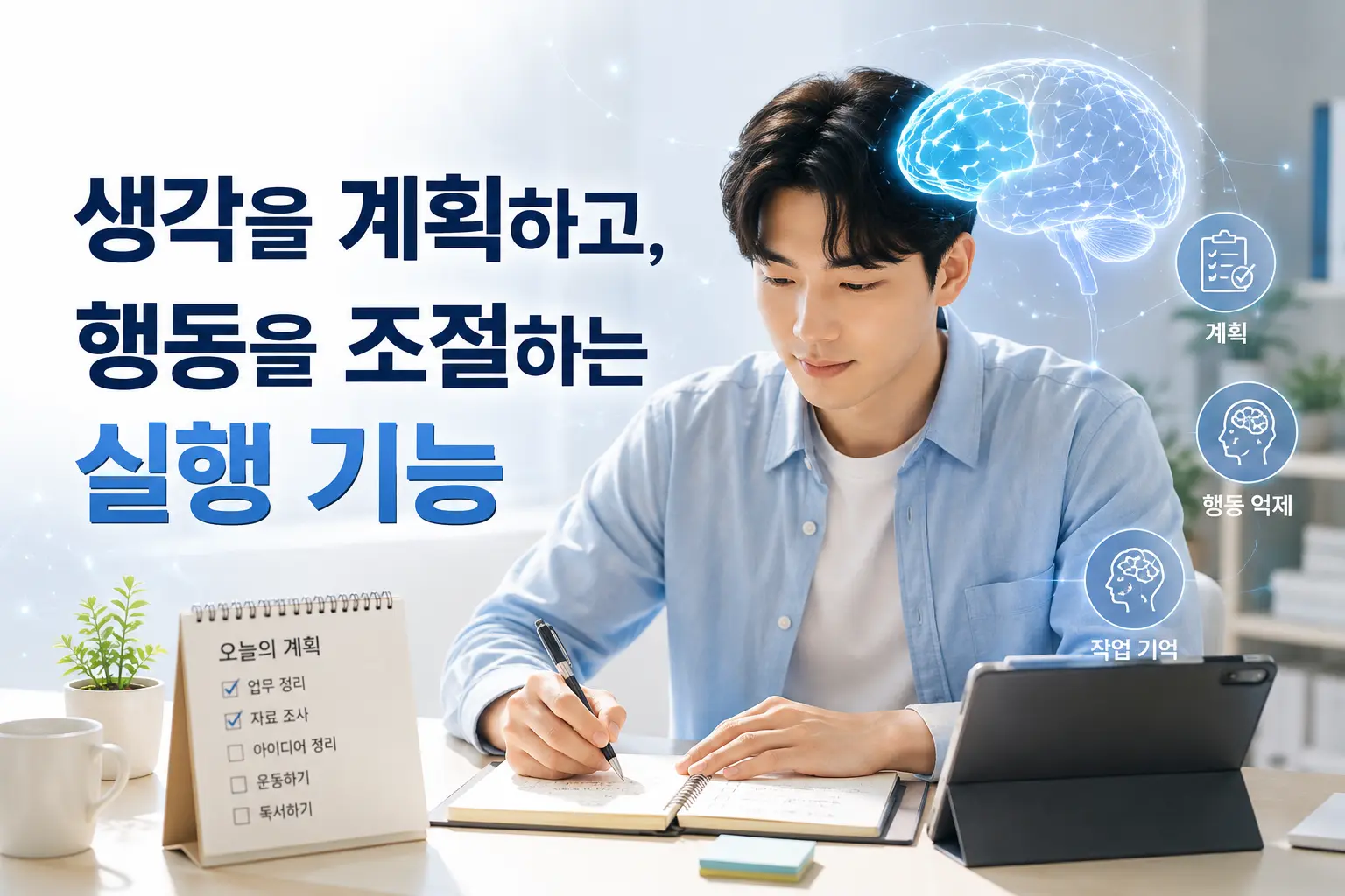 ADHD 신경기전의 전전두엽과 실행 기능을 표현한 한국인 모델