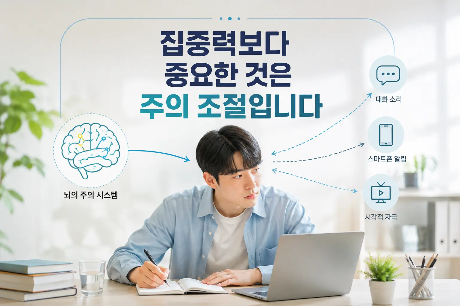 ADHD 집중력과 주의 조절을 표현한 한국인 성인의 학습 모습