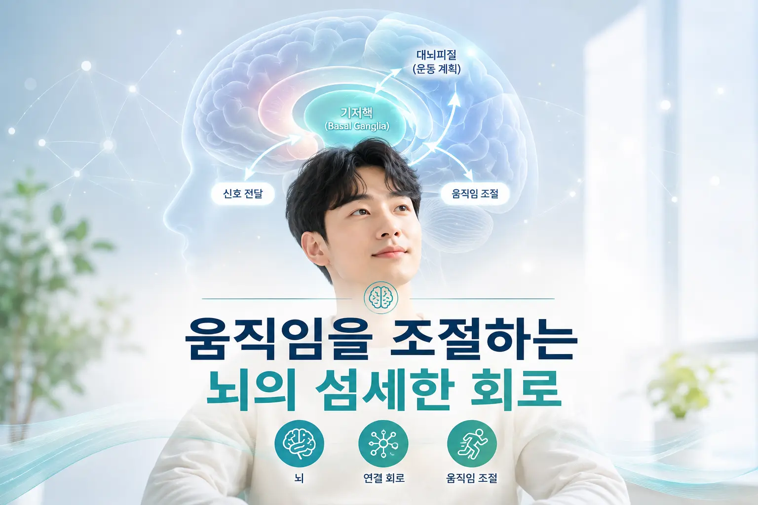 틱장애의 기저핵과 뇌 운동 조절 회로를 표현한 한국인 모델
