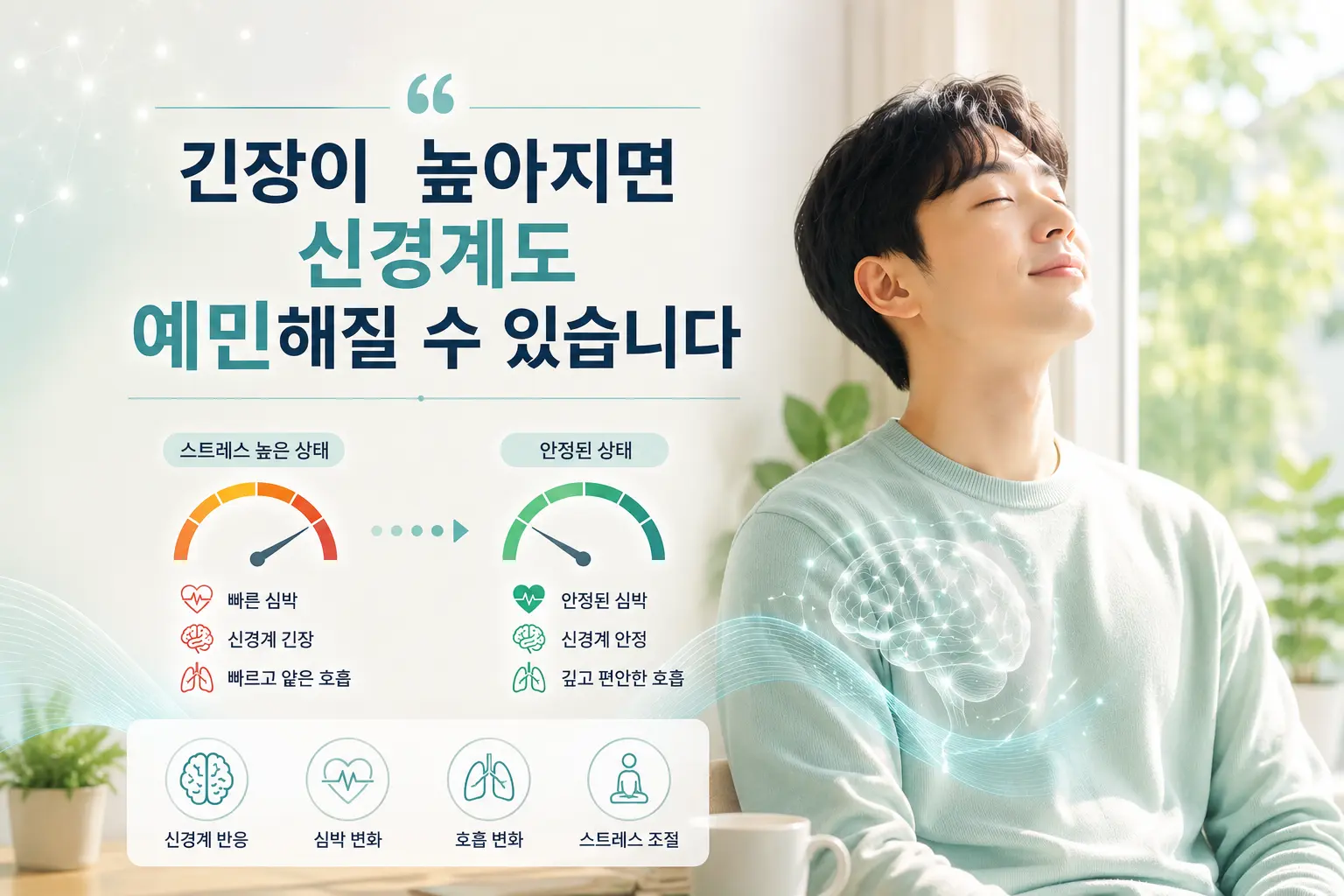 스트레스와 틱장애의 신경계 긴장 변화를 보여주는 한국인 성인