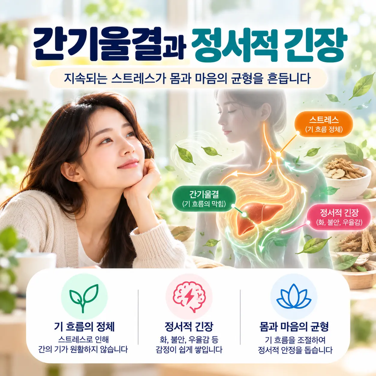 우울증 한의학 병리 간기울결과 정서적 긴장 및 스트레스 반응