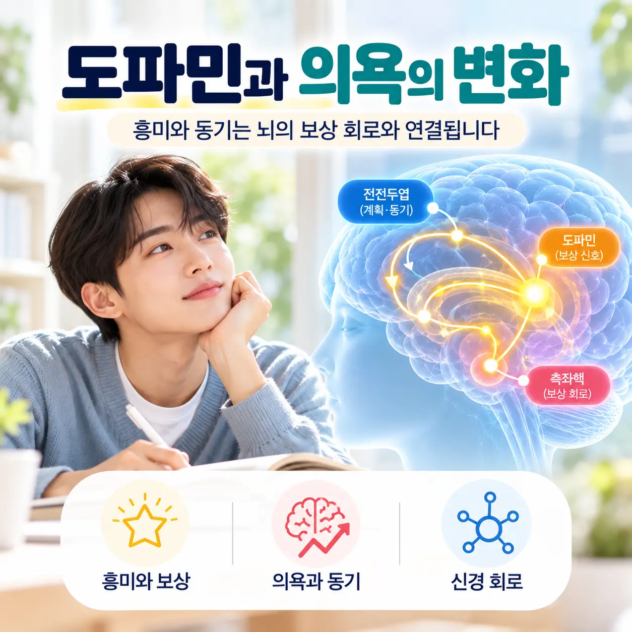 우울증 도파민 보상 회로 변화와 흥미 감소 및 의욕 저하