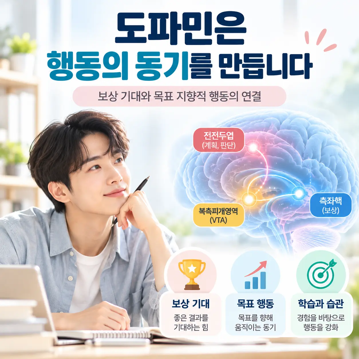 우울증 도파민 보상 회로와 복측피개영역 측좌핵 전전두엽의 관계