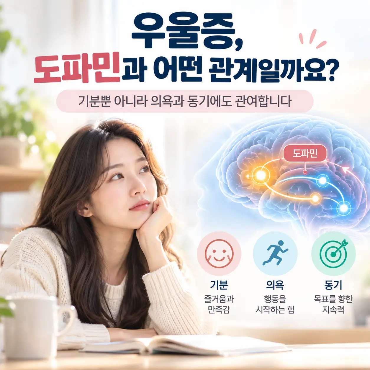 우울증 도파민 기능 변화와 감정 및 동기 조절의 관계