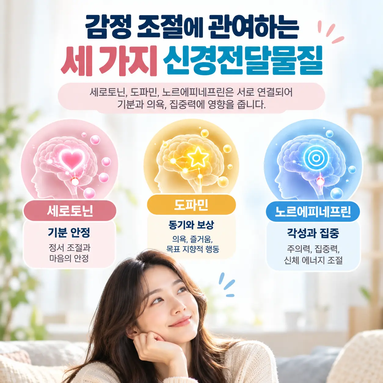우울증 도파민 세로토닌 노르에피네프린 신경전달물질의 기능 비교
