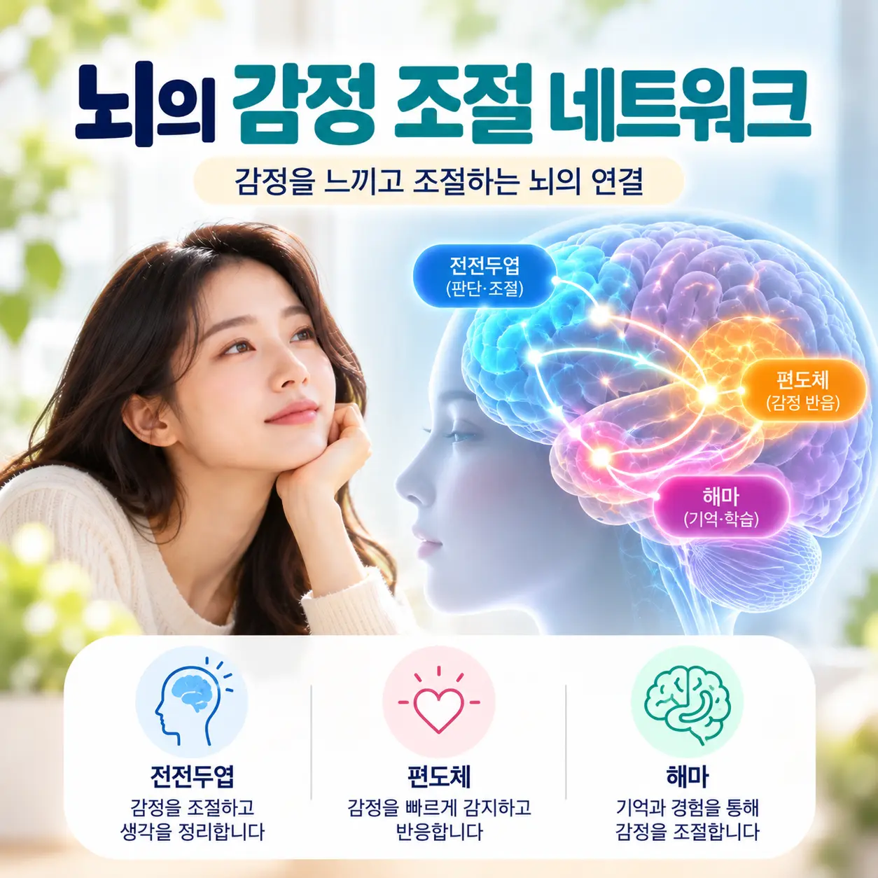 우울증 뇌기능에서 전전두엽과 편도체의 감정 조절 네트워크